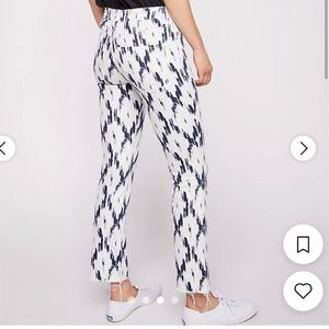 Free People Blue and White Jean